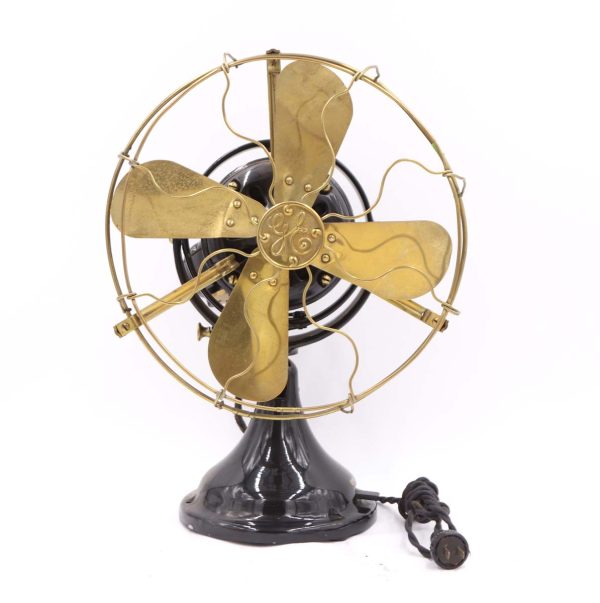 Fans - Antique General Electric Brass Blade Tabletop Fan