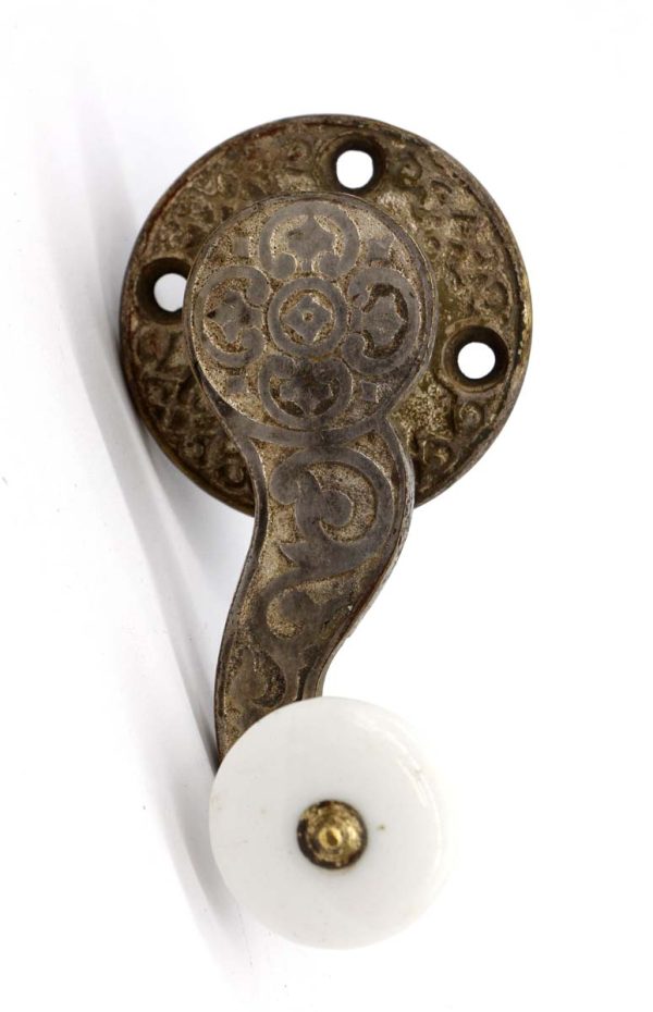 Other Hardware - Antique Ornate Nickel Over Brass Bell Lever