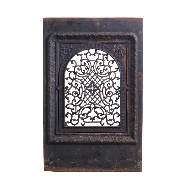 Overmantels & Mirrors - Victorian Cast Iron Fireplace Insert with Scroll Details