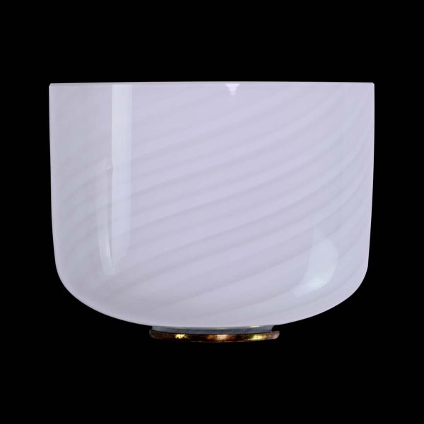 Sconces & Wall Lighting - Murano White Swirled Glass Wall Sconce
