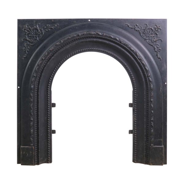 Screens & Covers - 19th Century Cast Iron Victorian Arched Fireplace Insert
