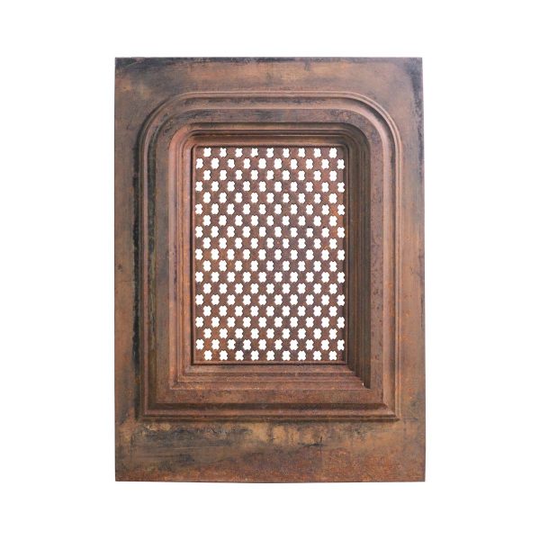 Screens & Covers - Antique Cast Iron Arched Lattice Fireplace Insert