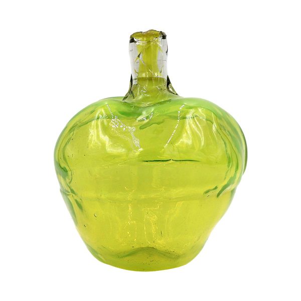 Vases & Urns - Italian Hand Blown Green Glass Apple Sculpture