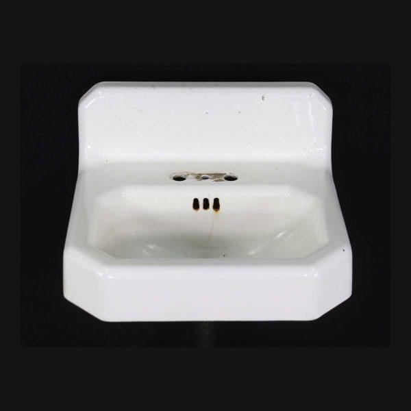 Bathroom - Antique White Enamel Over Cast Iron Wall Sink