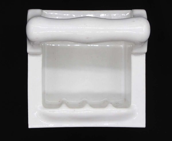 Bathroom - White Flush Mount 6 x 6 Vintage Soap Dish