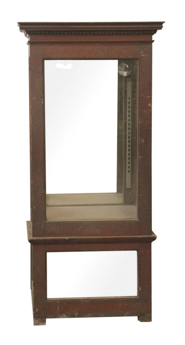 Cabinets - Antique Curio Cabinet with Mirrored Bottom