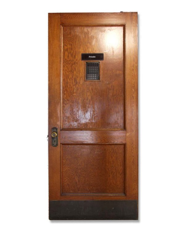 Commercial Doors - Antique 2 Pane Oak Office Door 83.375 x 35.75