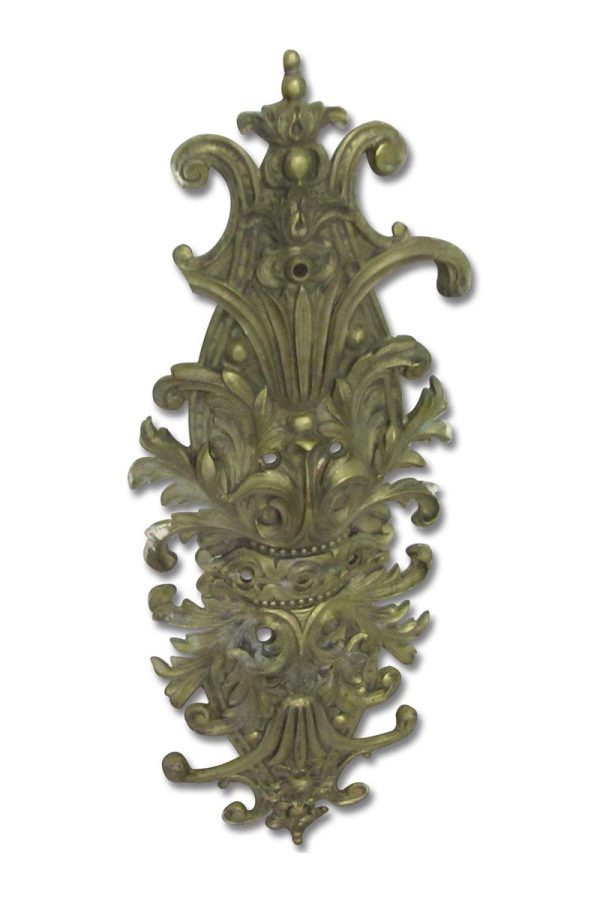 Decorative Metal - Antique French Brass Wall Mount Applique