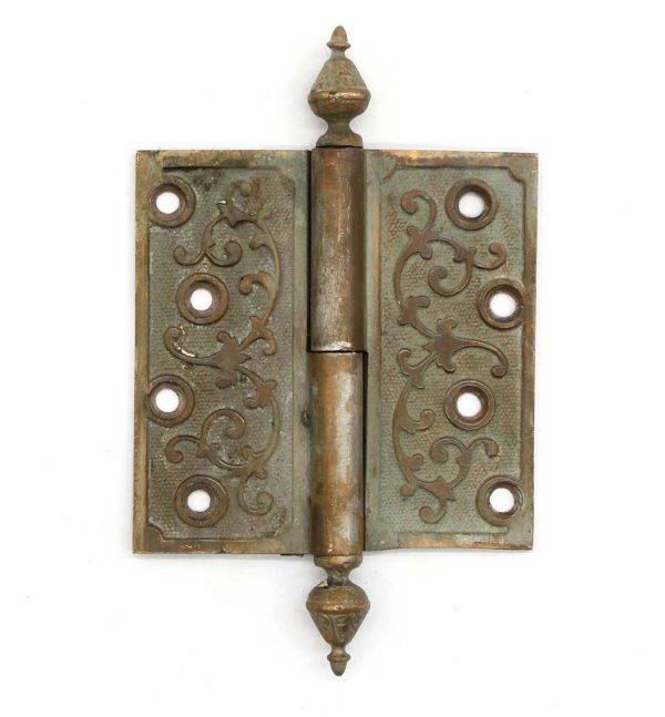 Door Hinges - Antique 4.25 x 4.25 Bronze Victorian Lift Off Butt Door Hinge