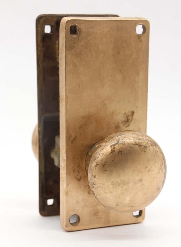 Door Knob Sets - Brass Vintage Mono Lock Door Knob Set