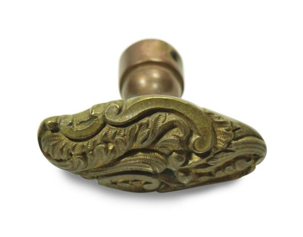 Door Knobs - Antique Odd Shaped French Brass Lever Entry Door Knob