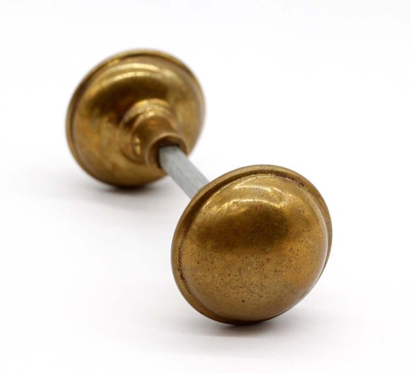 Door Knobs - Pair of Vintage Brass 2.25 in. Door Knobs with Lip