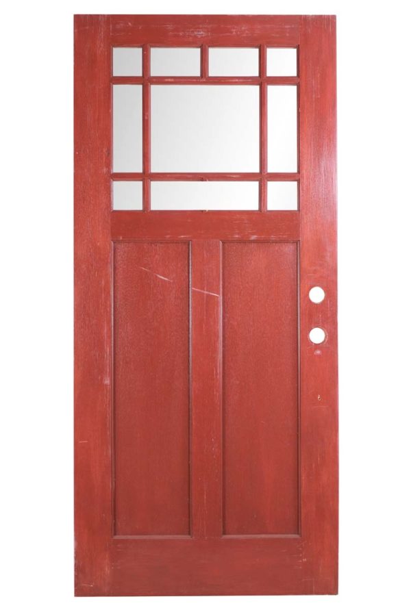 Entry Doors - Olde New Arts & Crafts 10 Lites 2 Panel Solid Wood Entry Door 79 x 36