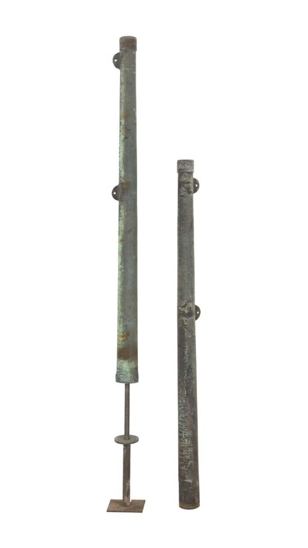 Exterior Materials - Pair of Verdigris Patina Awning Poles