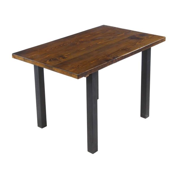 Farm Tables - Handmade 4 ft Provincial Pine Steel Tube Leg Dining Table