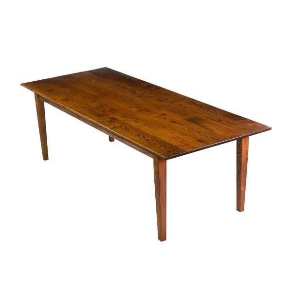 Farm Tables - Handmade 8 ft Provincial Tapered Leg Oak Dining Table
