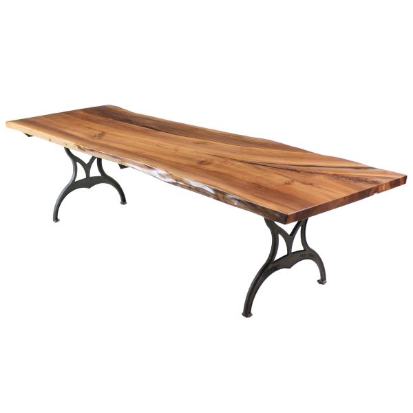 Farm Tables - Handmade Live Edge Single Walnut Slab 10.5 ft Dining Table