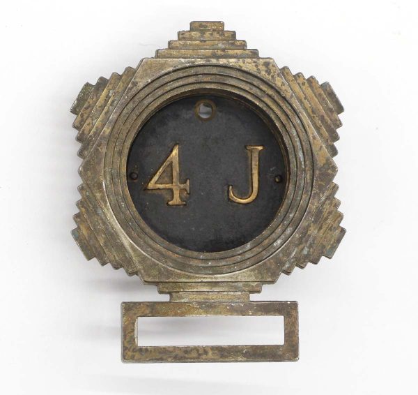 Other Hardware - Reclaimed Ackerman Art Deco Bronze 4J Room Label with Slot