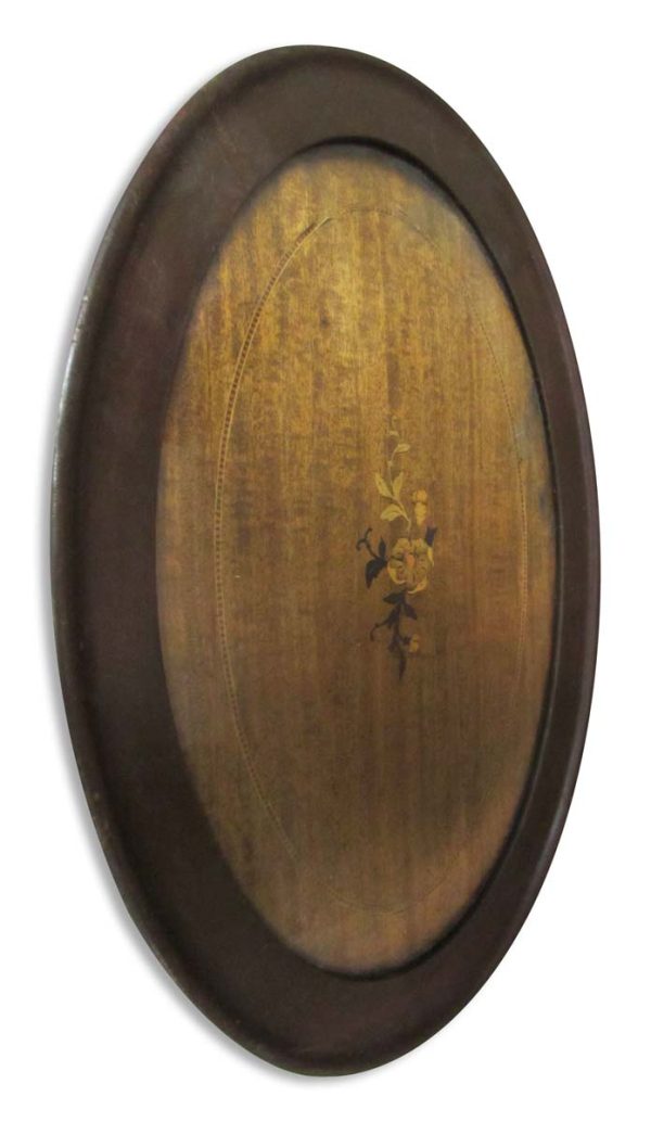 Other Wall Art  - Antique Oval Floral Rounded Glass Framed Wall Art