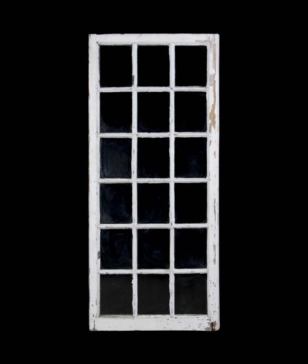 Reclaimed Windows - Reclaimed White Wood Frame 18 Pane Window