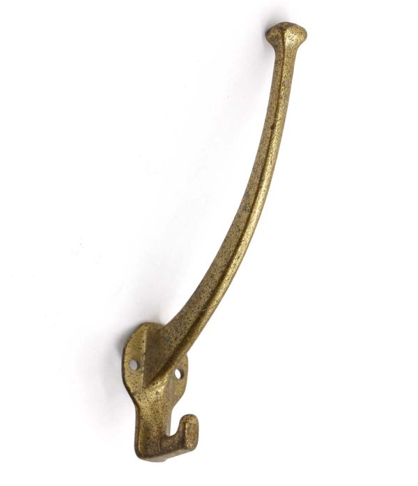 Single Hooks - Antique Double Long Arm Brass Over Aluminum Wall Hook
