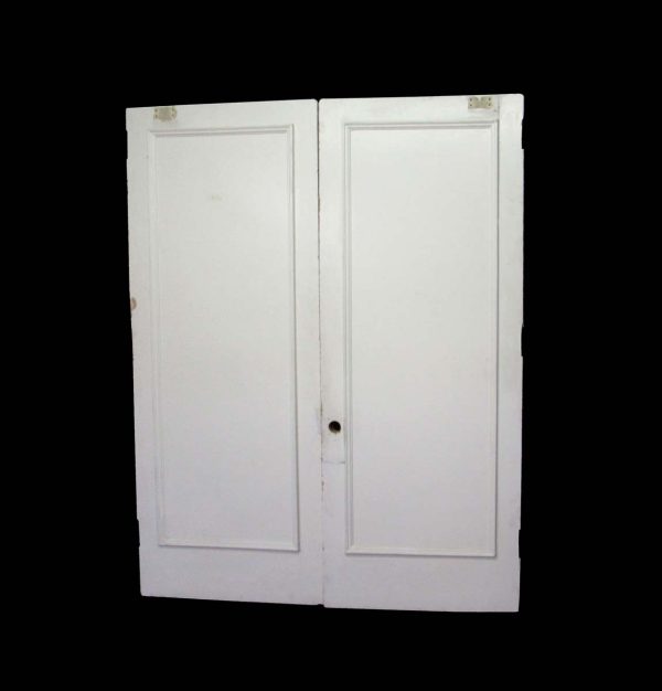 Standard Doors - Antique White 1 Pane Passage Double Doors 92.5 x 71.25