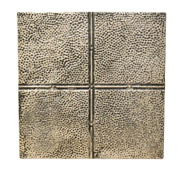 Tin Panels - Handmade Tan & Black Textured Tin Panel