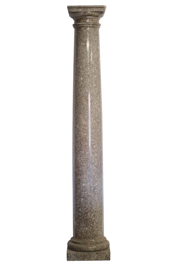 Columns & Pilasters - 8 ft Antique Mixed Gray Granite Column