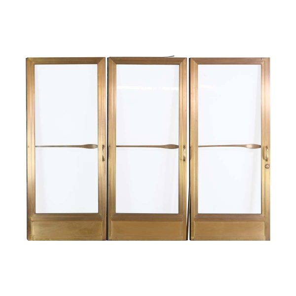 Commercial Doors - Reclaimed Commercial Bronze Exterior Triple Doors 88.75 x 117