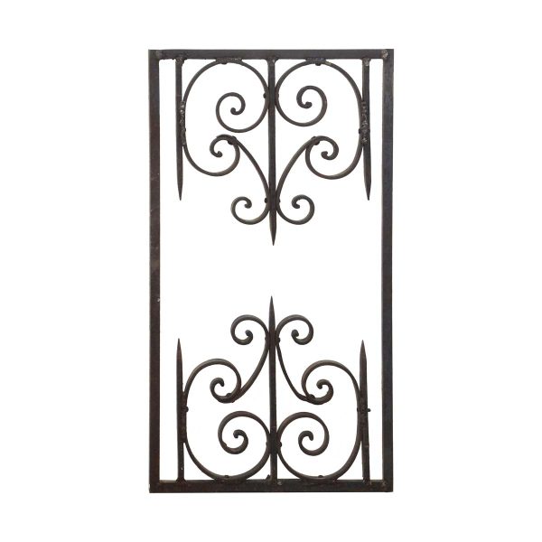 Decorative Metal - Antique Wrought Iron Panel with Curled Details