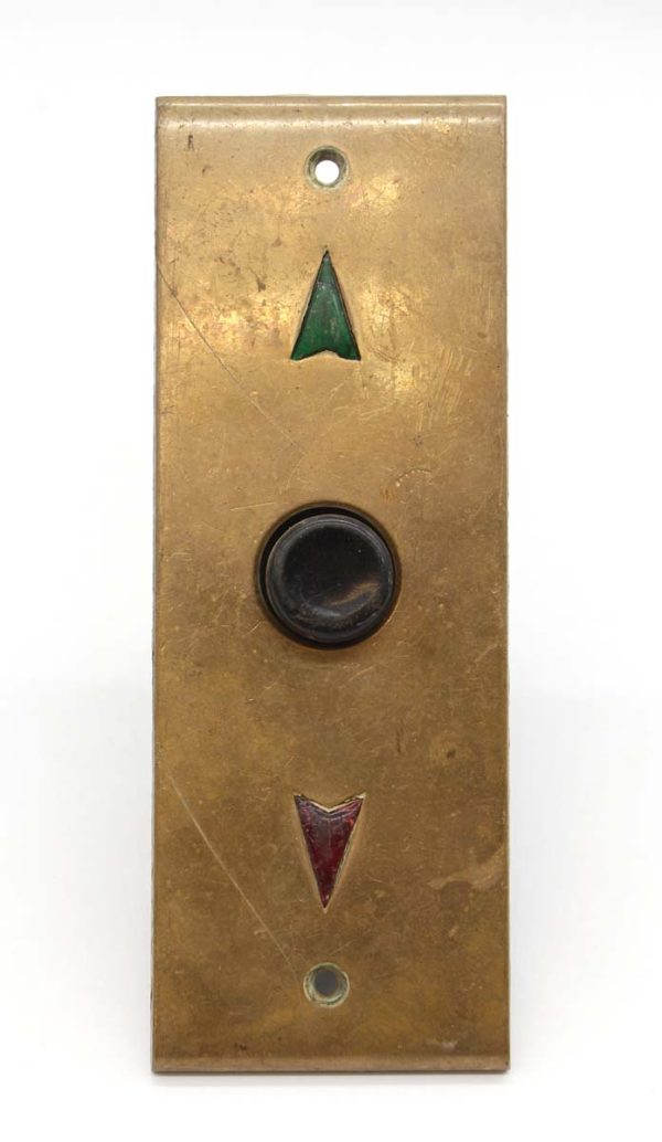 Elevator Hardware - Vintage Brass Elevator Indicator Plate