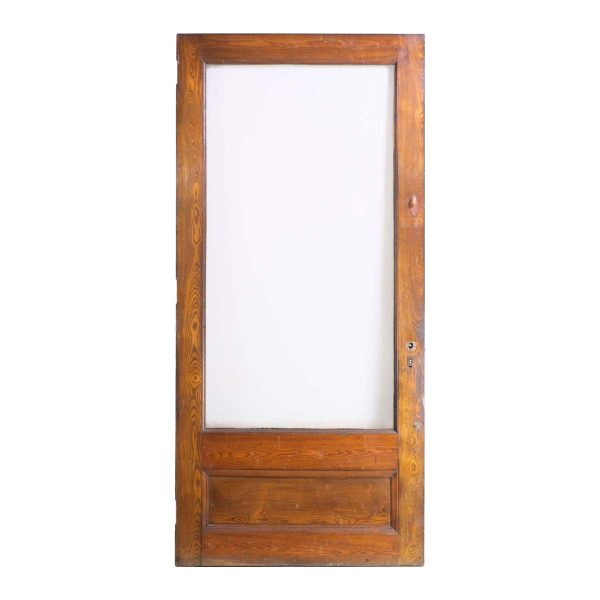 Entry Doors - Vintage Textured Glass Lite 1 Pane Oak Entry Door 102.25 x 48