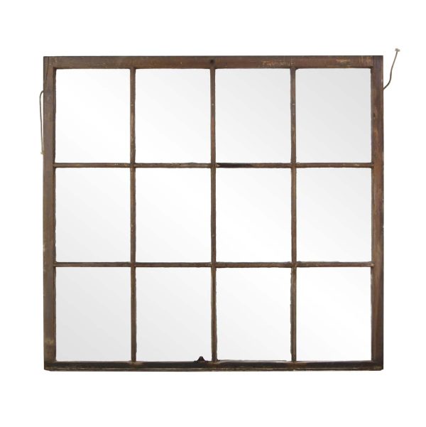 Reclaimed Windows - Antique 56.75 in. Wavy Glass Double Hung Top Sash Window