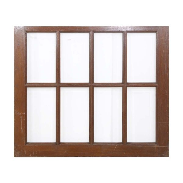 Reclaimed Windows - Reclaimed Beveled Glass Sash Window with Oak Frame
