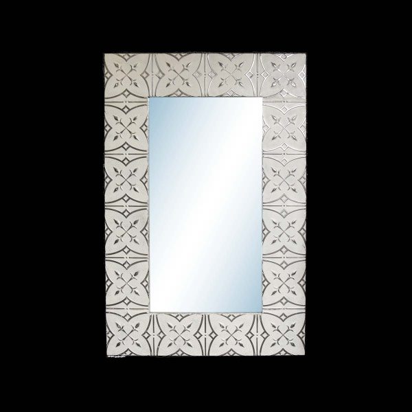 Replica Tin Mirrors & Panels - Handcrafted Spades 10 in. Tin Framed Mirror