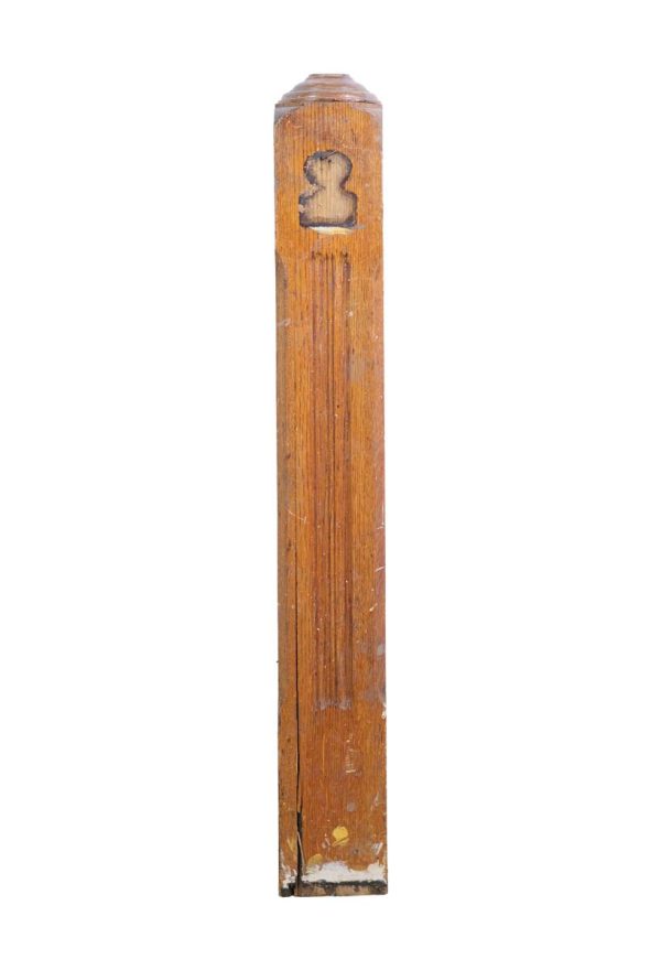 Staircase Elements - Antique 38 in. Oak Railing Newel Post