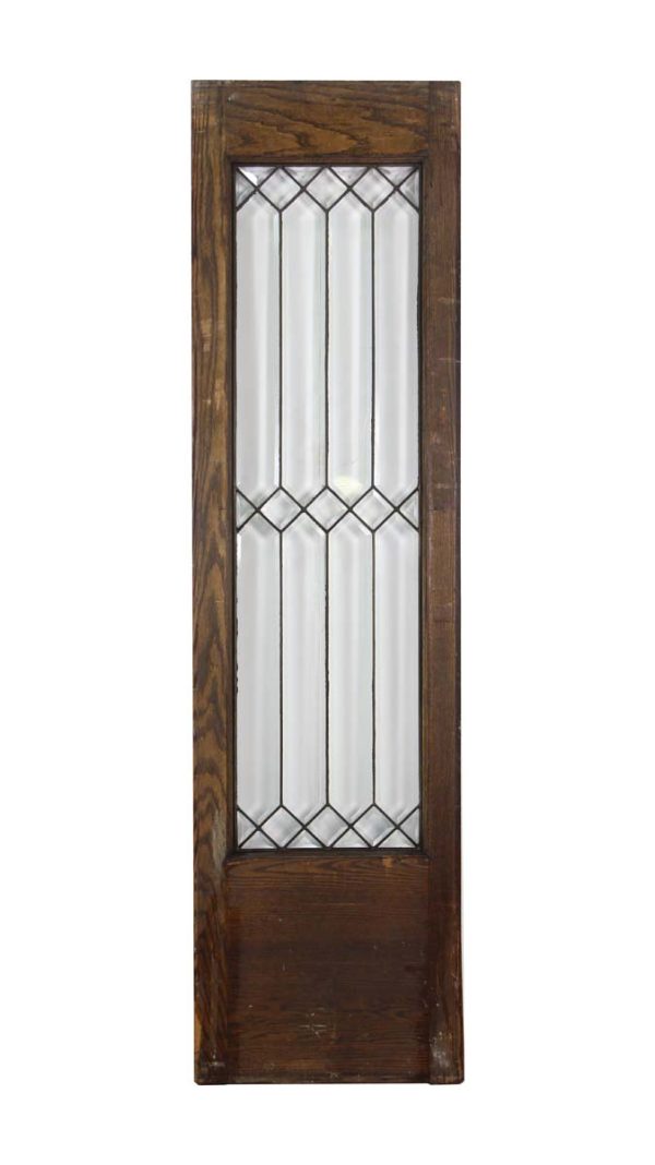 Standard Doors - Vintage Leaded Glass Oak Veneer Over Pine Door 80.5 x 21.5