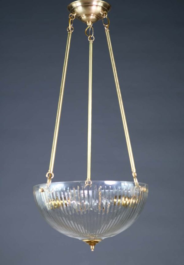 Up Lights - Modern Luxury Fluted Glass Dish Pendant Light
