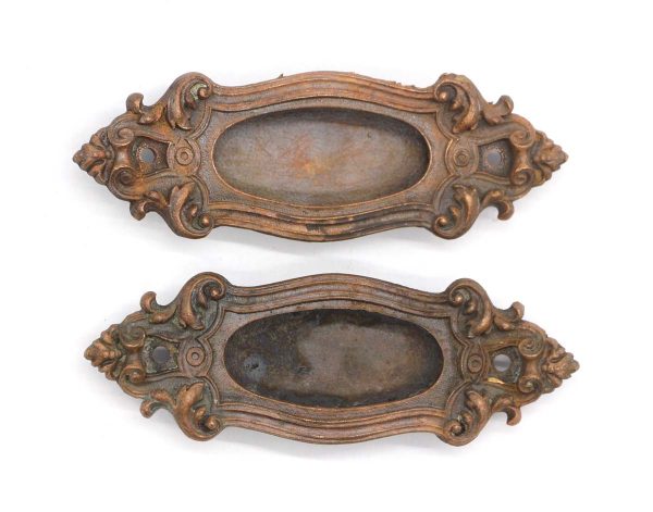 Window Hardware - Pair of Antique Yale & Towne French Bronze Window Sash Lifts
