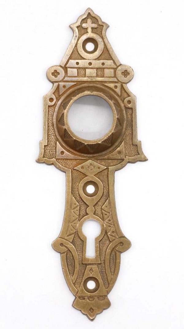 Back Plates - Antique 5.75 in. Aesthetic Bronze Keyhole Door Back Plate
