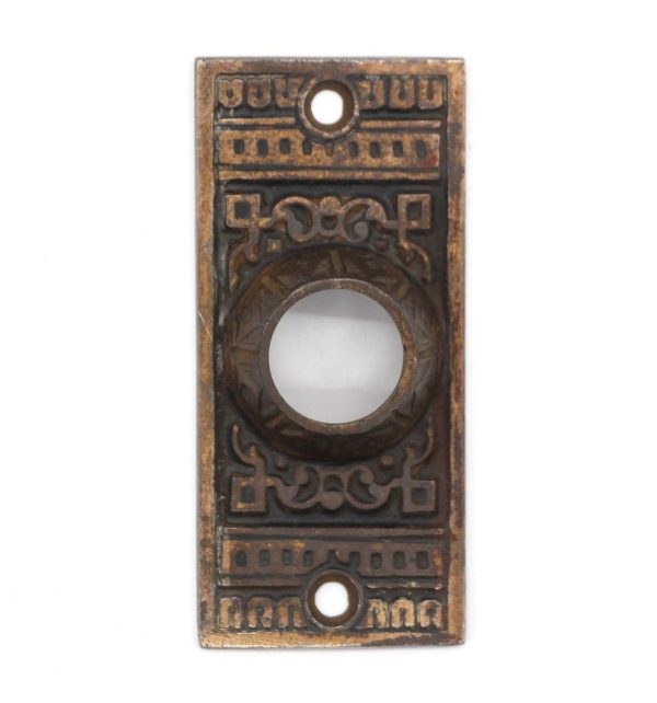 Back Plates - Antique Cast Iron 3.375 in. Aesthetic Door Back Plate