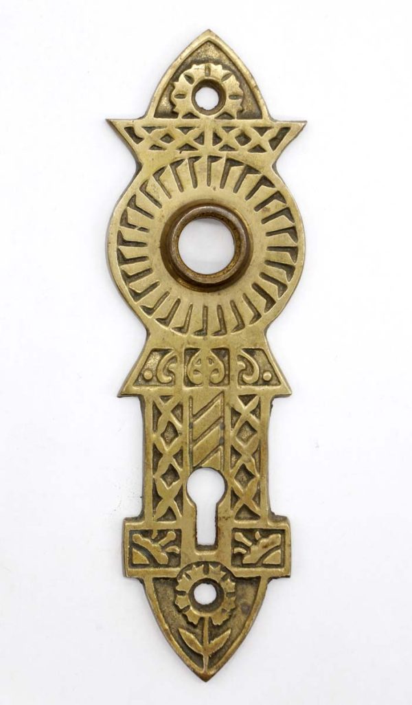 Back Plates - Bronze 6 in. Antique Keyhole Door Back Plate