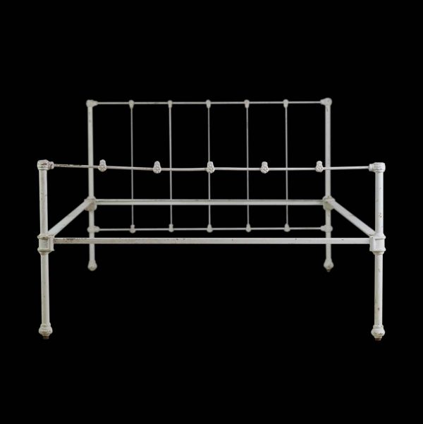 Bedroom - Reclaimed White Painted Wrought Iron Full Size Bed Frame