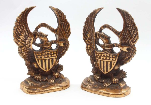 Book Ends - Copper Washed Cast Iron Eagle Bookends