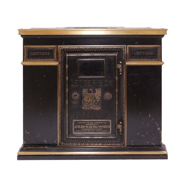 Commercial Furniture - Cutler Manufacturing Co. Solid Brass Letter Mailbox with Eagle Motif