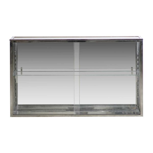 Commercial Furniture - European Chrome Plated Brass & Glass Display Case
