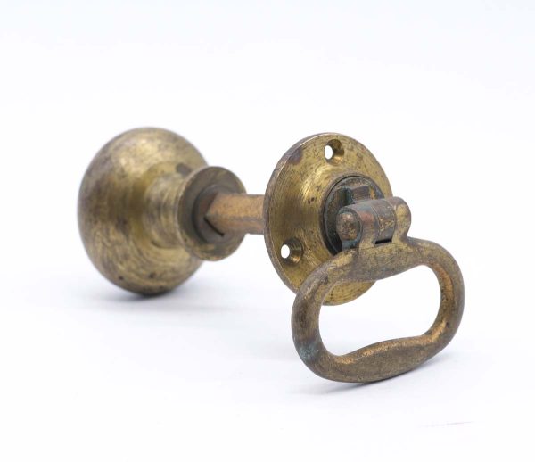 Door Knobs - Vintage Patina Brass Door Knob & Ring Pull Set