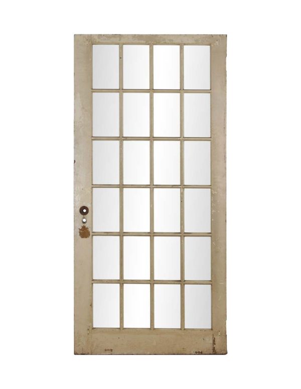 French Doors - Reclaimed White 24 Lite Wood French Door 75.75 x 36.25