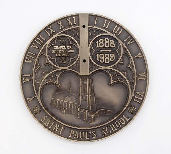Plaques & Plates - Vintage Cast Brass St. Paul's School Round Plaque