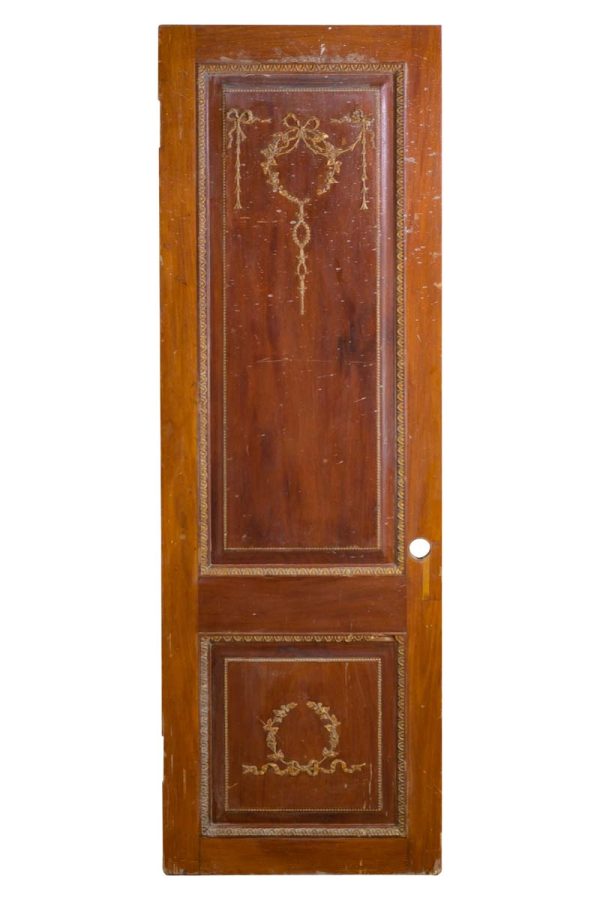 Standard Doors - Reclaimed 2 Pane Oak & Mahogany Passage Door 90.75 x 30